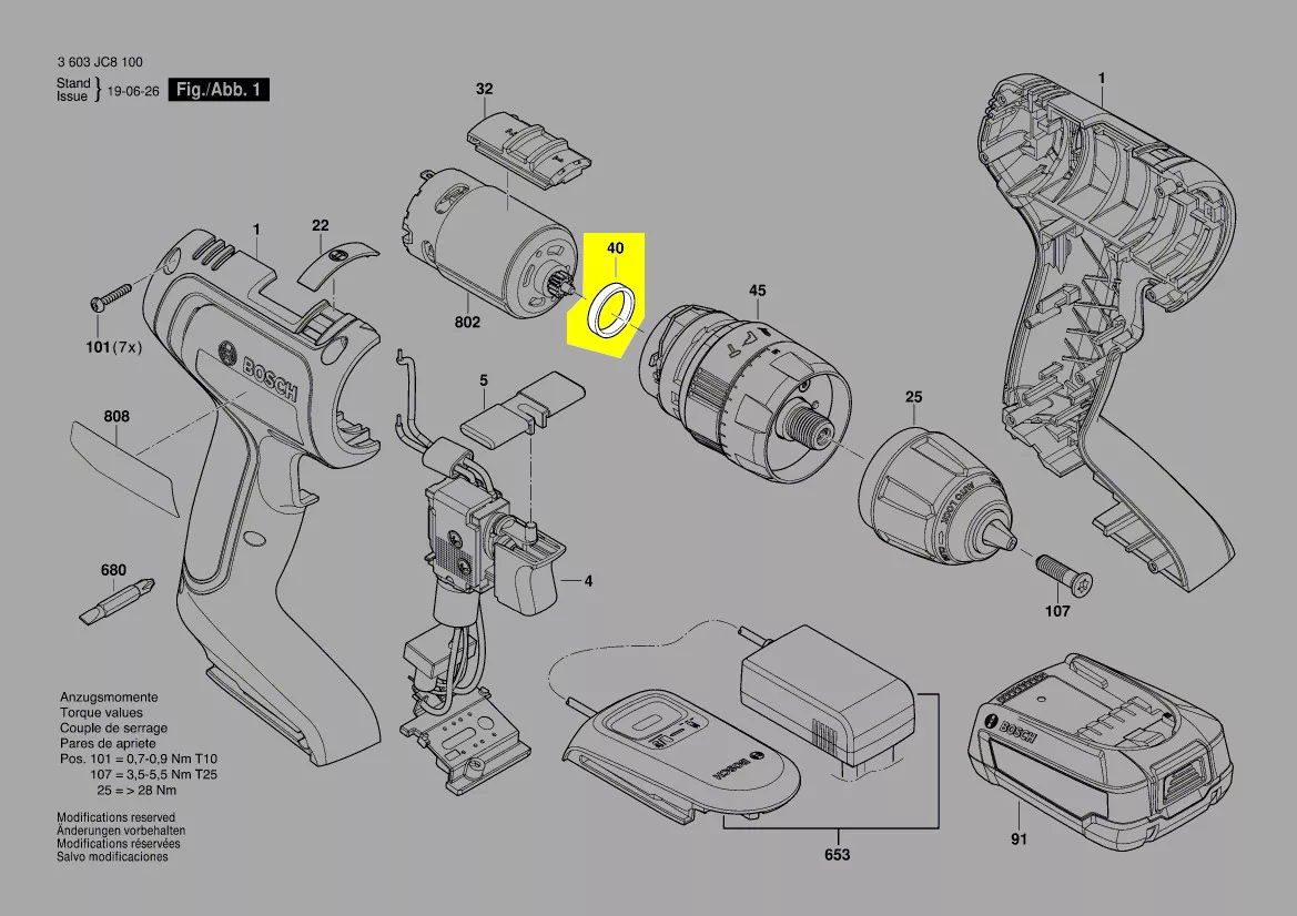 bague d\'écartement réf. 1 600 A01 PV1 Bosch